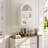 Modern Arched Wall Cabinet With Adjustable Shelves And LED Lighting For Bathroom Medicine Storage-122820570
