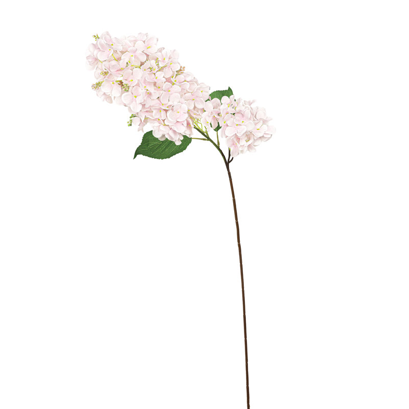 Artificial Cone Hydrangea Flower Stem Spray, Light Pink