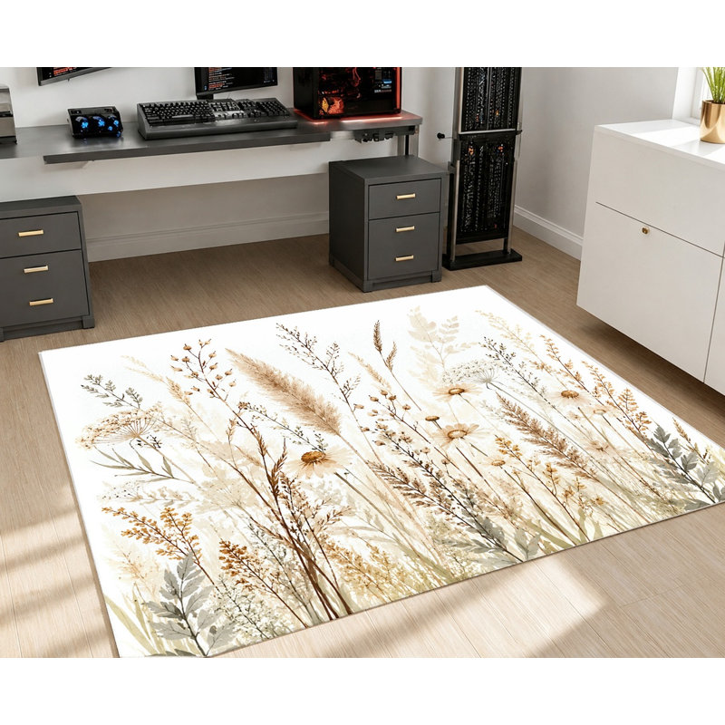 Tapis Botanical Floral, Rectangle 5 pi 3 po x 3 pi 3 po (160 x 100 cm)