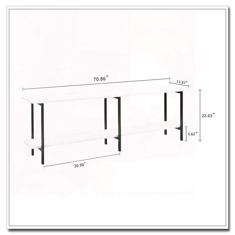 Console 71 po, Blanc