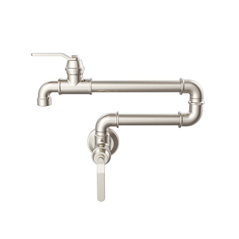 Kinzie Wall Mount Pot Filler, Stainless Steel