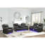 Causeuse inclinable électrique moderne avec console, rangement, porte-gobelet en acier inoxydable et haut-parleur à dents Modern