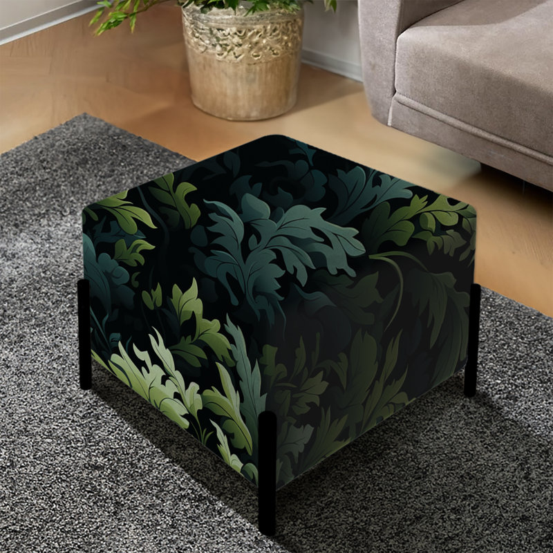 Enchanted Camo Illusion - Repose-pieds carré abstrait