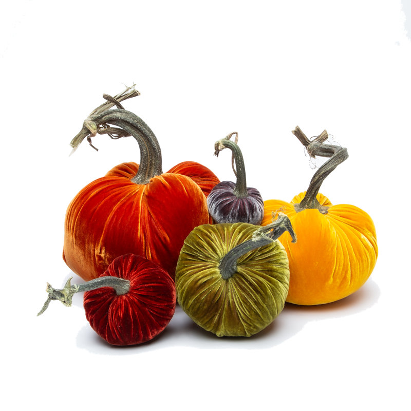 Silk Velvet Pumpkins -Large Classic Set