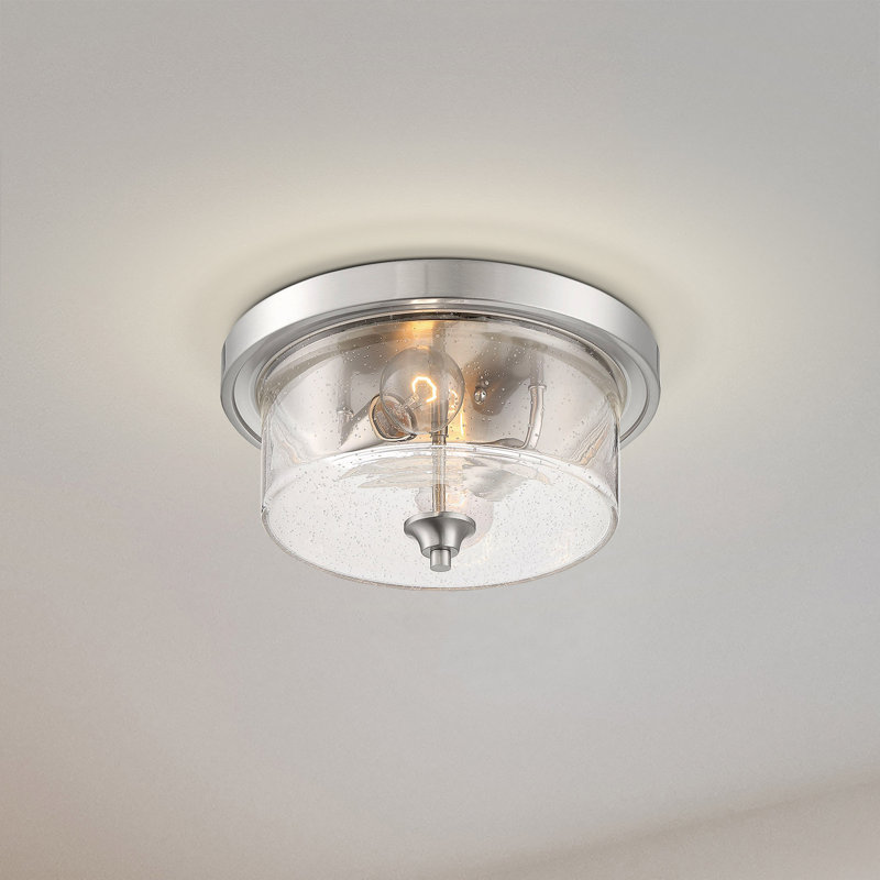 Plafonnier encastré 2 lumières Weccacoe, Nickel brossé