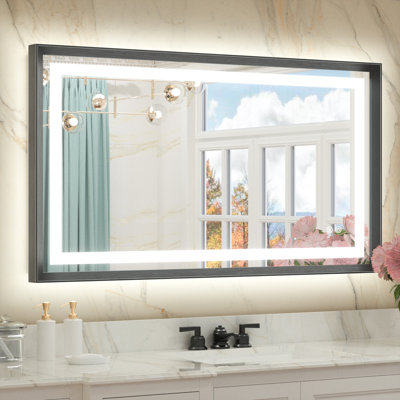 Dineen Front and Backlit LED Bathroom Vanity Mirror