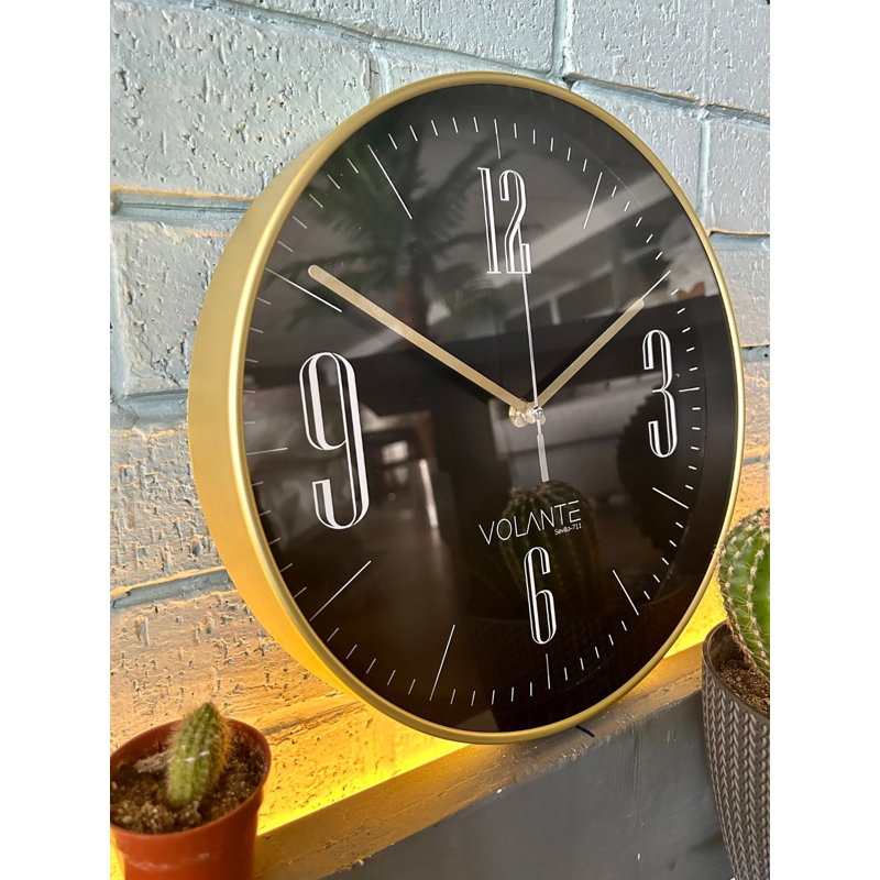 Ampelio Wall Clock, Gold