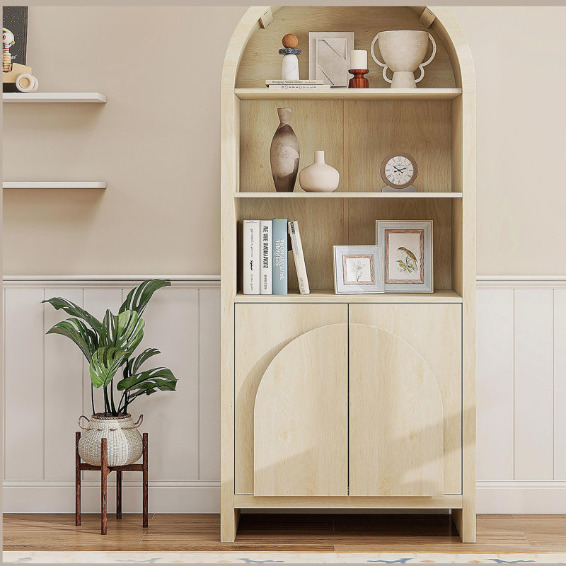 Armoire de rangement 71 po H 71,8 po avec tablettes réglables, armoire de rangement en bois autoportante