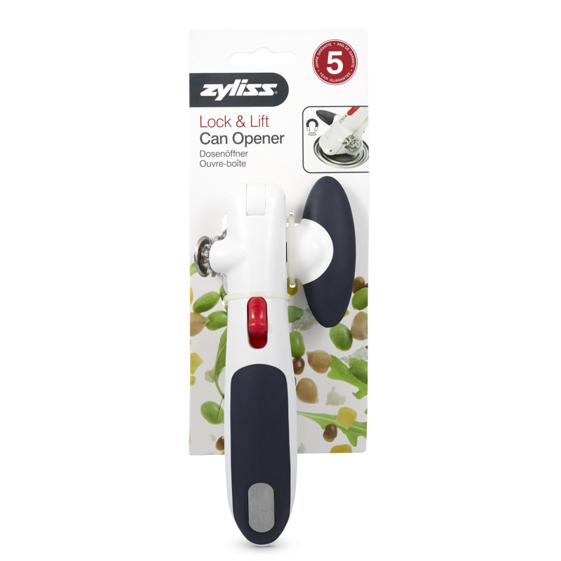 Zyliss Lock N' Lift Ergonomic Gray and White Can Opener