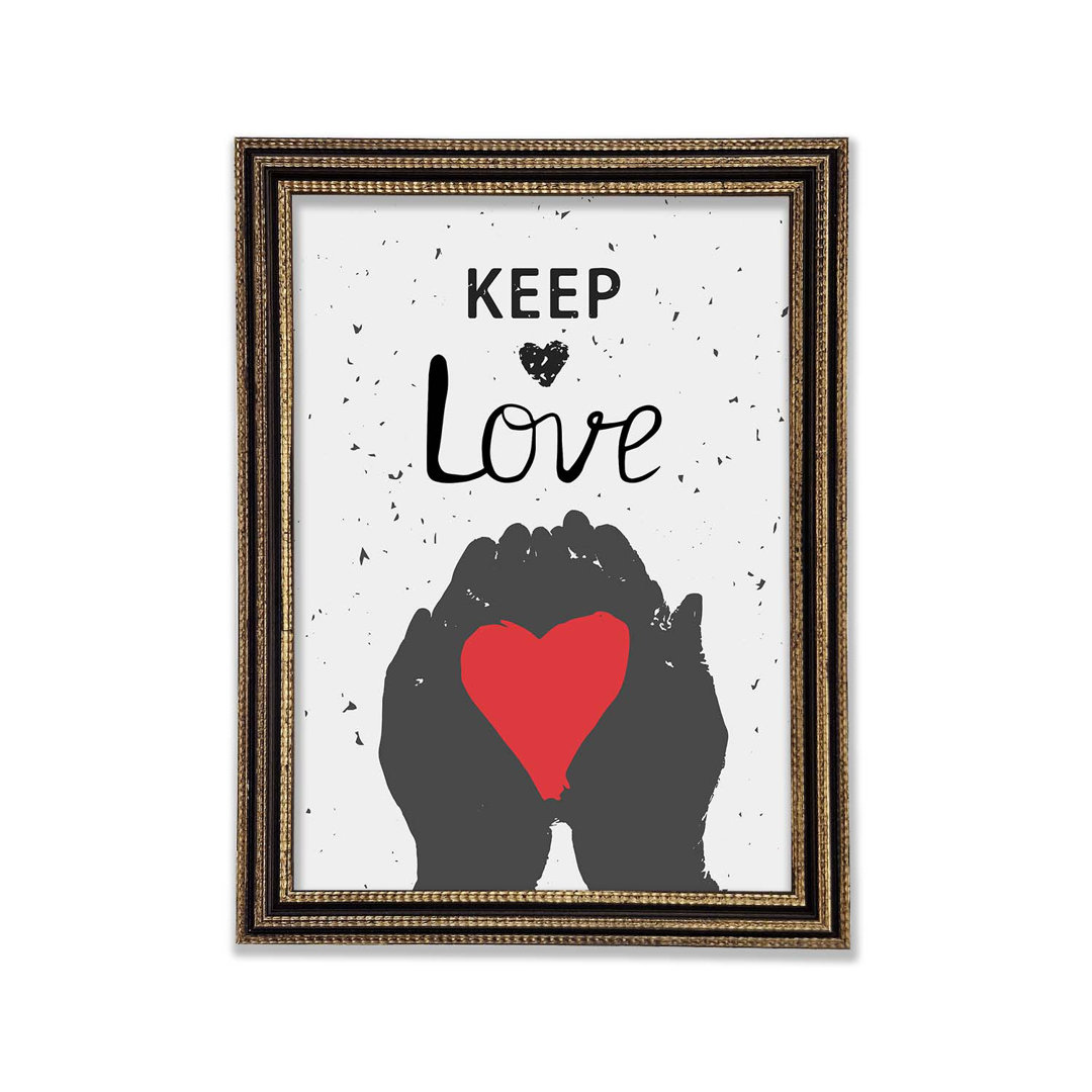 Keep Love Gerahmter Druck