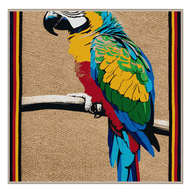  Tapis lavable arc-en-ciel Lorikeet, Carré 7 pi