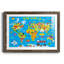 Carte du monde - impression encadrée-61091517-61091516