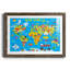 Carte du monde - impression encadrée-61091517-61091525