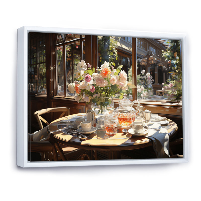 «Country clubs af après-midi», reproduction d'art sur toile encadrée, H 34 po x l 44 po, Cadre flottant blanc