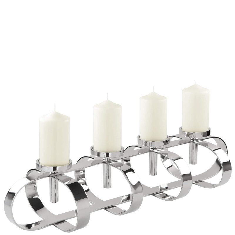 Gorden Metal Candelabra, 18cm H x 85cm W x 27cm D