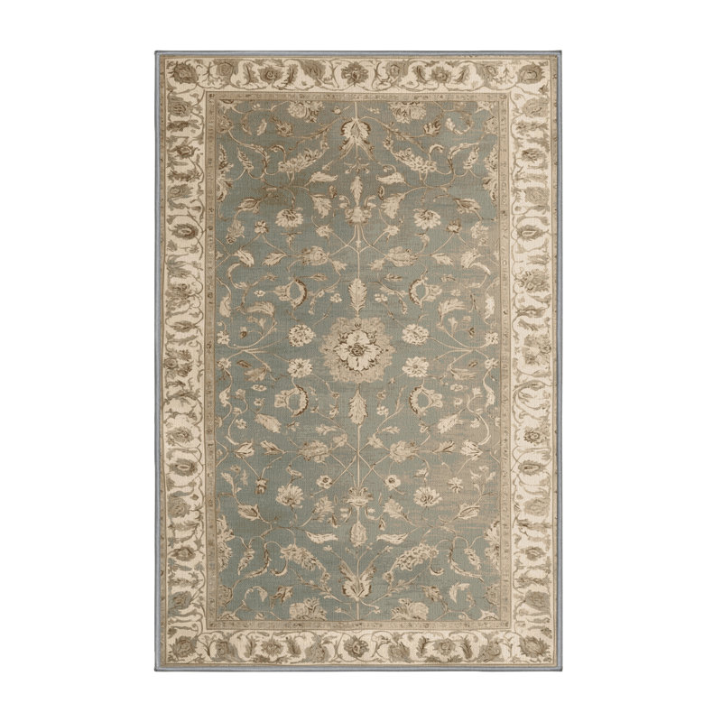 Machine Washable Tabriz Gray Area Rug, Runner 2' x 4'
