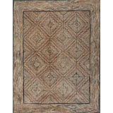Antique American Hooked America Allover Geometric - Loop Pile Rug