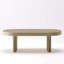 Table basse ovale en bois de 23,62 po de style Mid Century
