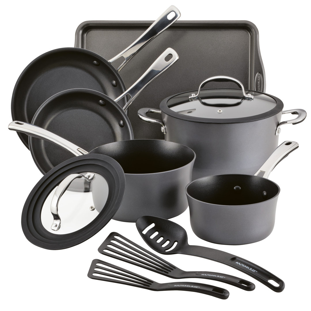 Rachael Ray Cook + Create Hard Anodized Nonstick Cookware Set, 11-Piece Rachael Ray