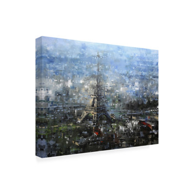 Impression sur toile tendue, "Blue Paris" par Mark Lagu