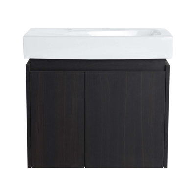 Wall Mounted Bathroom Vanity With Basin And 2 Doors 21.26" H x 23.62" W x 14.37" D
