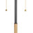 Kisean 68'' Natural Rattan Wicker, 2-Light Floor Lamp with Marble Base