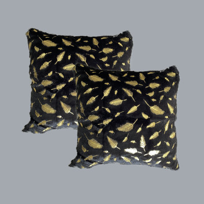 Floral Faux Fur Reversible Pillow Cover