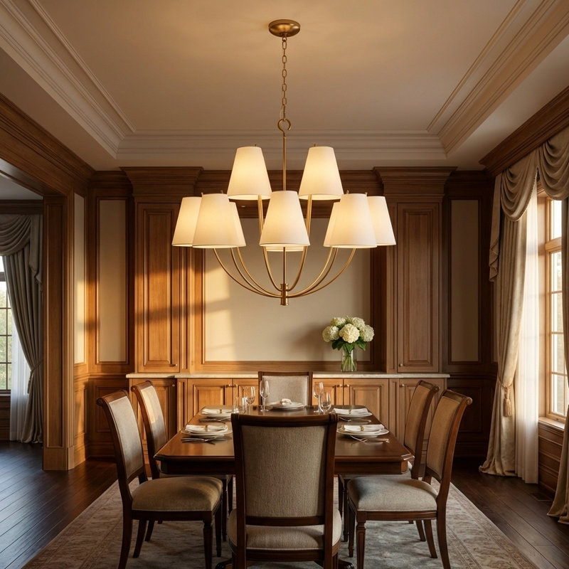 Marina Chandelier, 123.63" H x 40" W  x 40" D, Burnished Brass