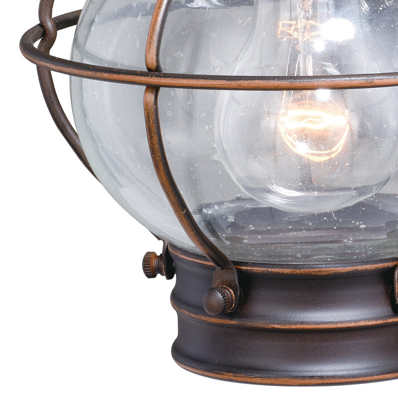 Lanterne murale d'extérieur Suted Seeded, H 13,5 po x l 6,75 po x P 8 po, Bronze brillant