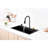 304 Stainless Steel Flying Rain Waterfall Sink - Kitchen Basin For Vegetable Wash Gray Nano Resilient Single Slot Use-124185532