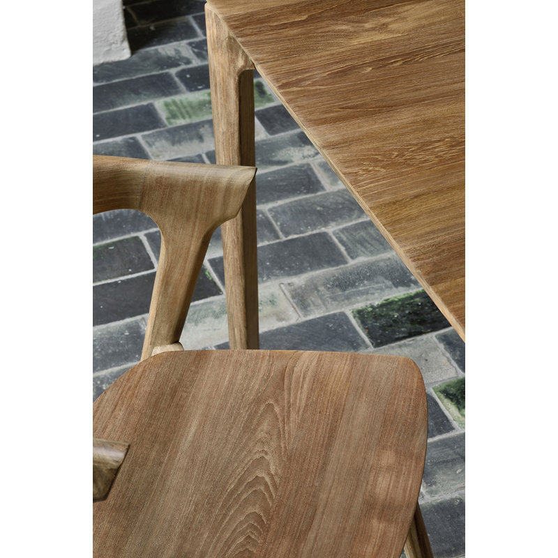 Bok Solid Wood Dining Table, 30"H x 71"L x 35.5"W, Brown