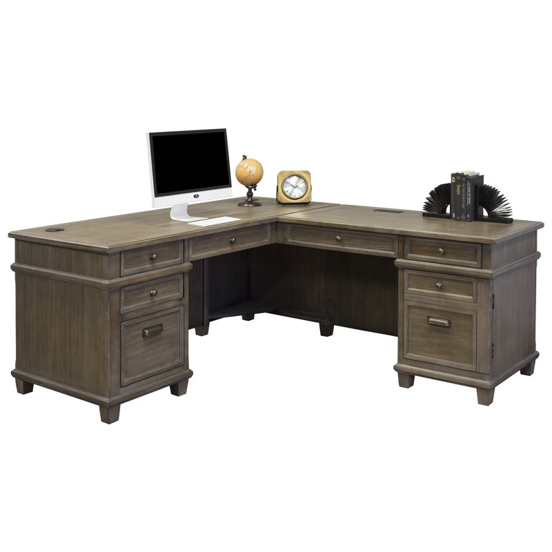 Bureau double caisson en L Larissa