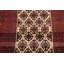 Tapis ivoire / rouge en laine noué à la main de conception unique 3 pi 7 po x 6 pi 4 po années 1990 Hawwa