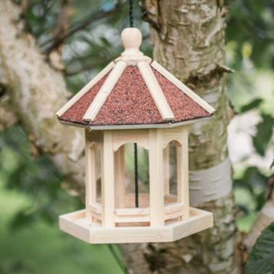 Archuleta Wood Hanging Decorative Bird Feeder