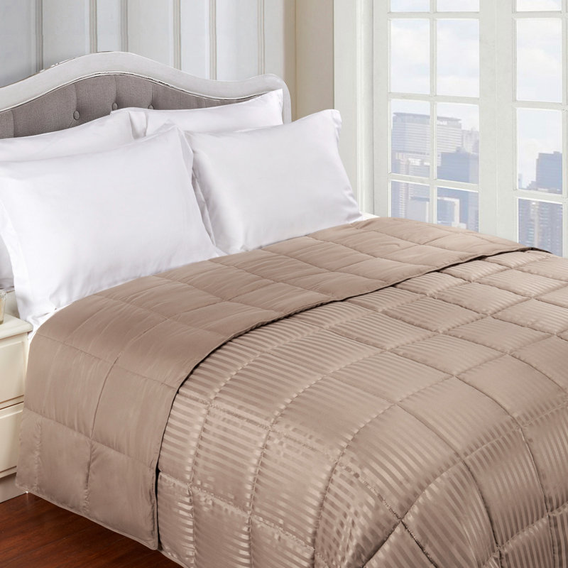  All Season Reversible Down Alternative Blanket, Twin / Twin XL, Taupe