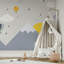 Papier peint amovible Snowy Mountain Clouds and Stars-99178672