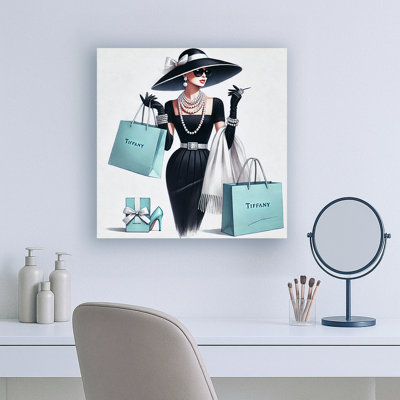 Luxury Stroll: Tiffany-Inspired Glam Canvas Wall Art