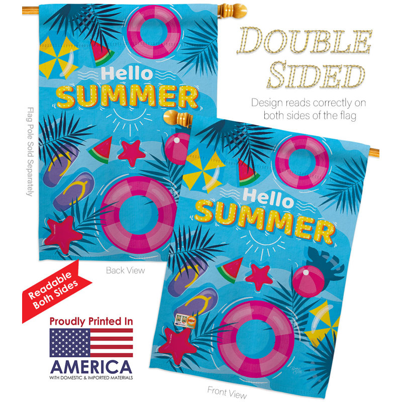 Double Sided 40'' H x 28'' W Polyester House Flag