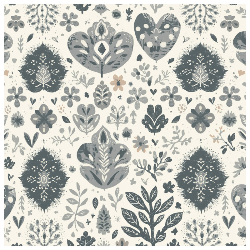 Floral Leaf Pattern Comforter, Twin
