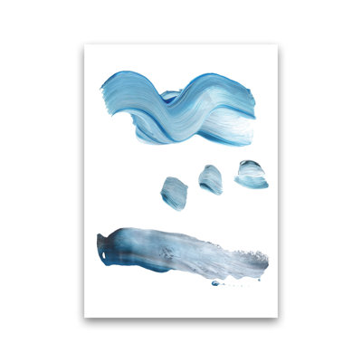 Light Blue Paint Strokes by Pixy Paper - Print
