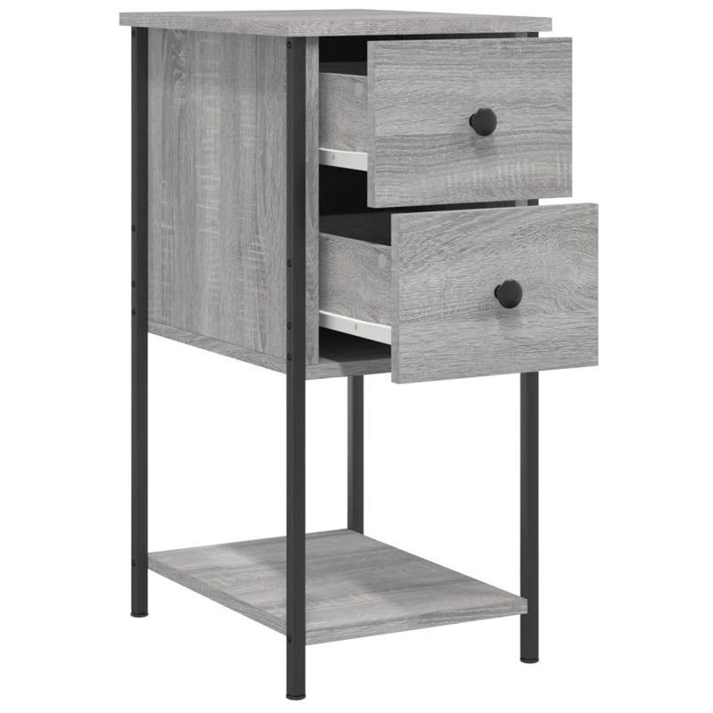Eusden Bedside Cabinet 32x42x70 cm Engineered Wood, Grey Sonoma