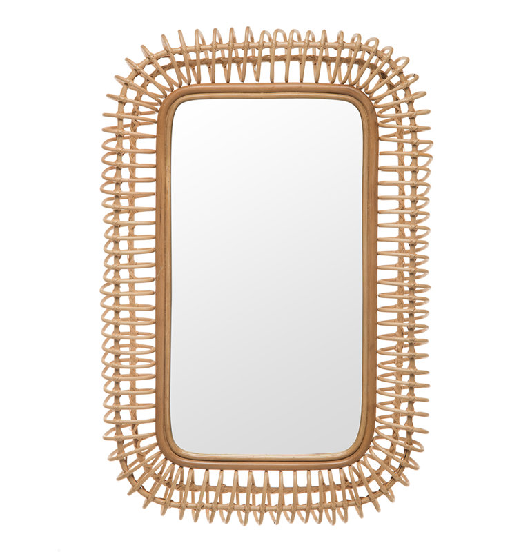 Whitcomb Rattan Rectangle Mirror