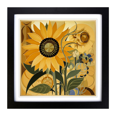 Sunflower Constructivism - Framed Print