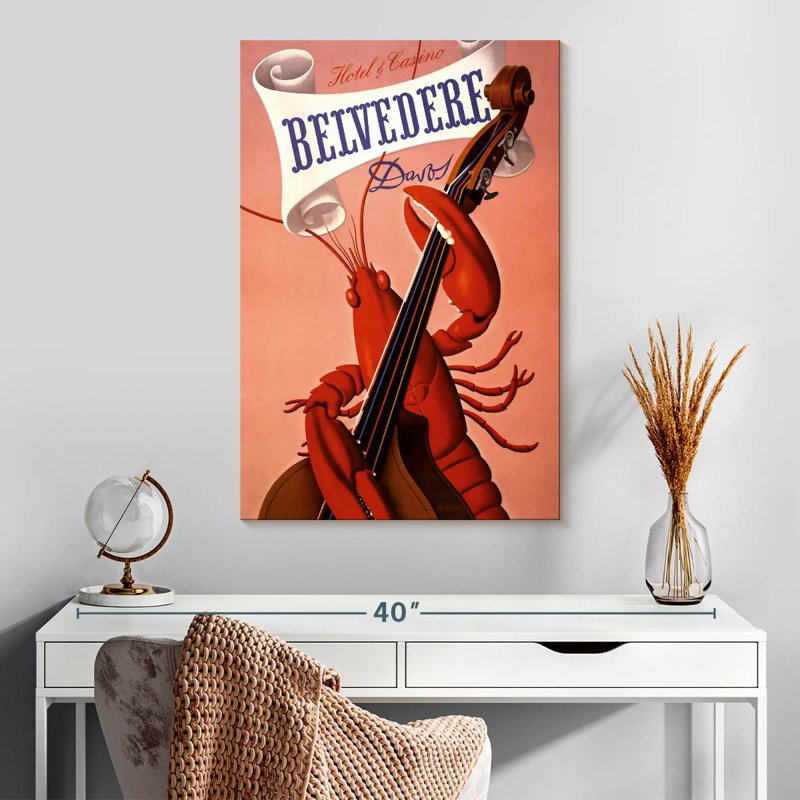Ketti Lobster jouant du violoncelle, H 30 po x l 20 po