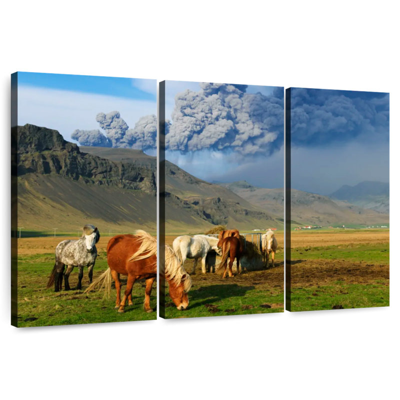 Brampt Icelandic Ponies, 24" H x 38" W