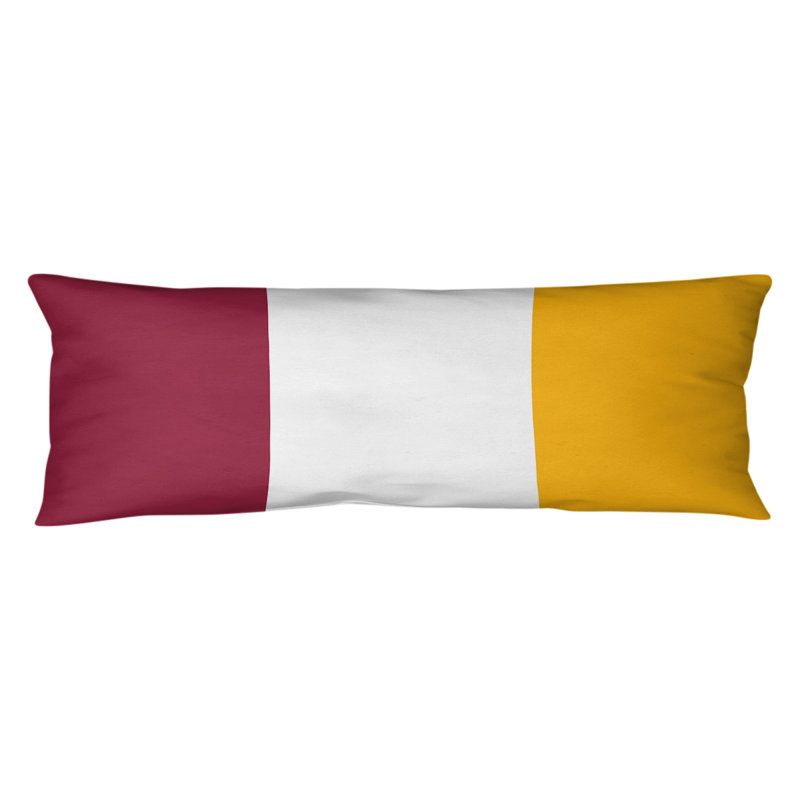 Oreiller de corps en polyester / polyester Arizona Football Stripes, Rouge / Blanc / Jaune, Football Philadelphie