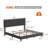 Bed Frame With Headboard, Sturdy Metal Frame With Solid Wooden Slats Support-1523998168