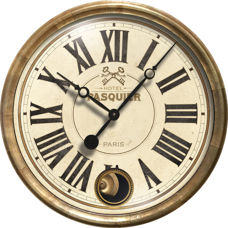 Faron Metal Wall Clock, Cream