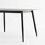 Table de salle à manger rectangulaire moderne avec plateau en céramique et base en métal-118318771