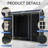 8x4 Resin Outdoor Storage Shed with Floor and 2 Windows Black